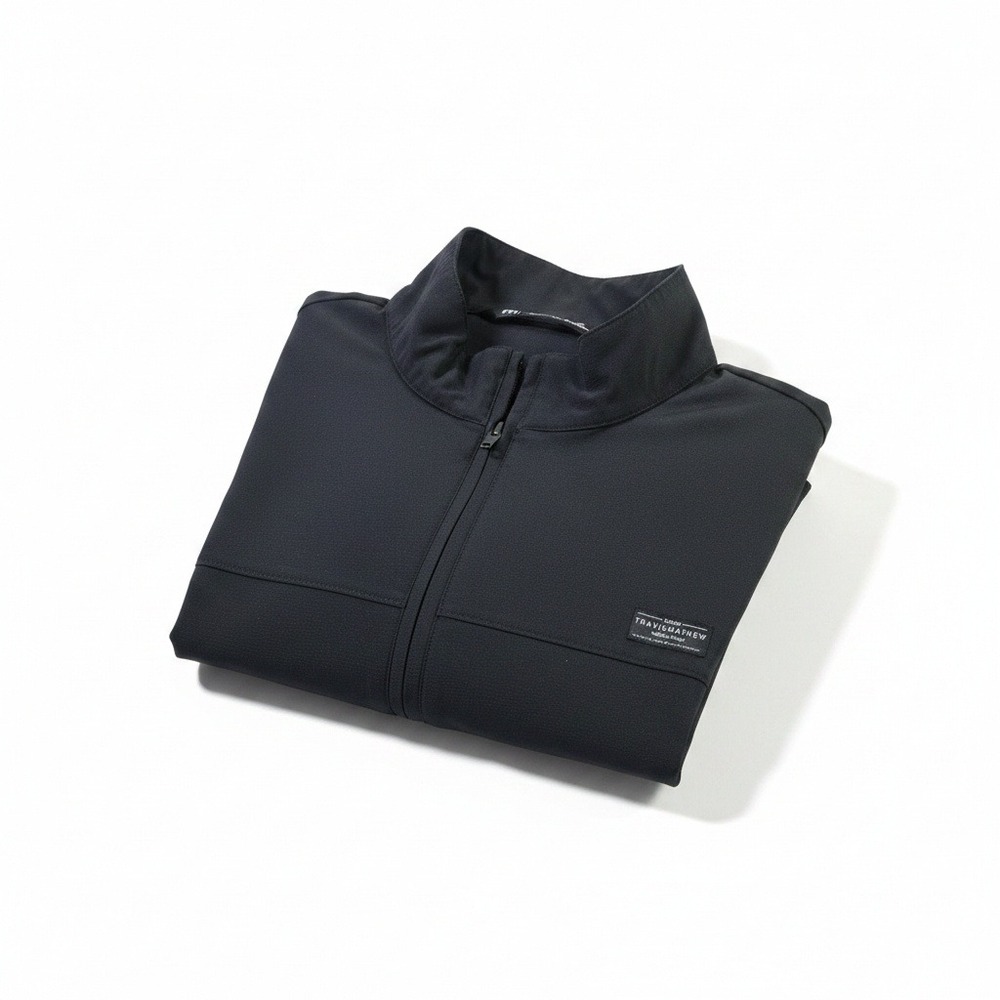 TravisMathew Cuater Mens Quarter Zip Pullover Black Performance Golf Jacket S - Picture 8 of 8
